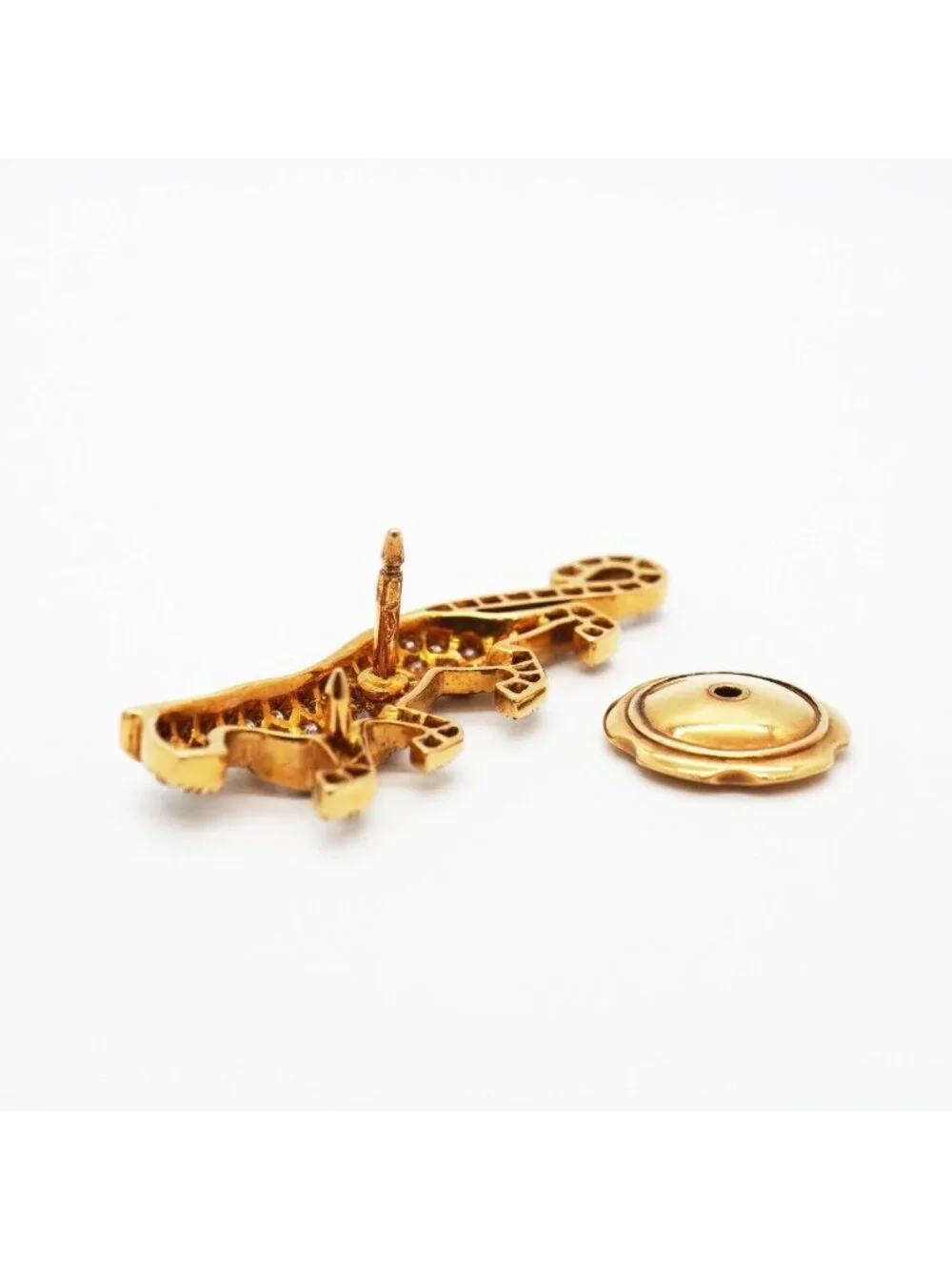Cartier Pin Brooch Mahango Panthere 18K Yellow Gold Diamond
